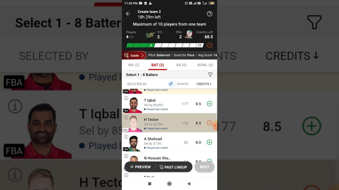 syl vs fba dream11 ka padicsan 29/1/2024/ time 6pm