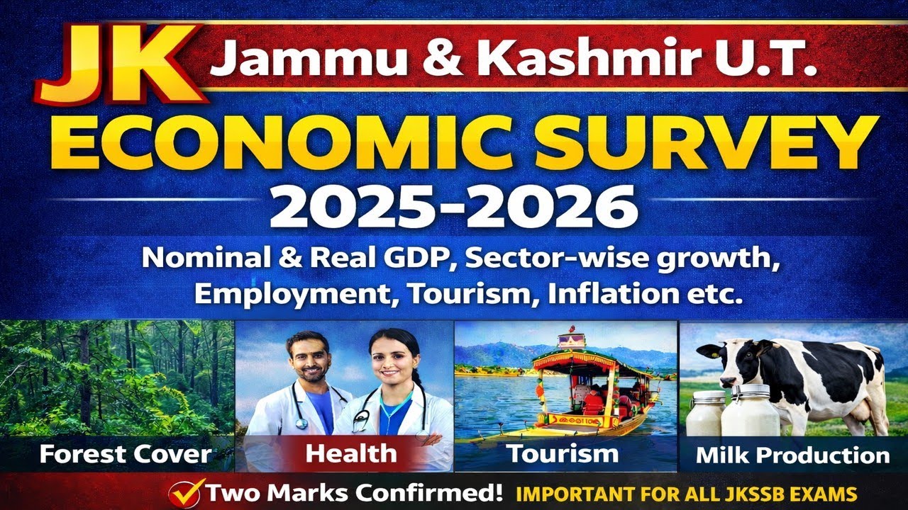 Economic Survey 2025-26 | J&K Economic Survey  Detailed Analysis | Budget 2026