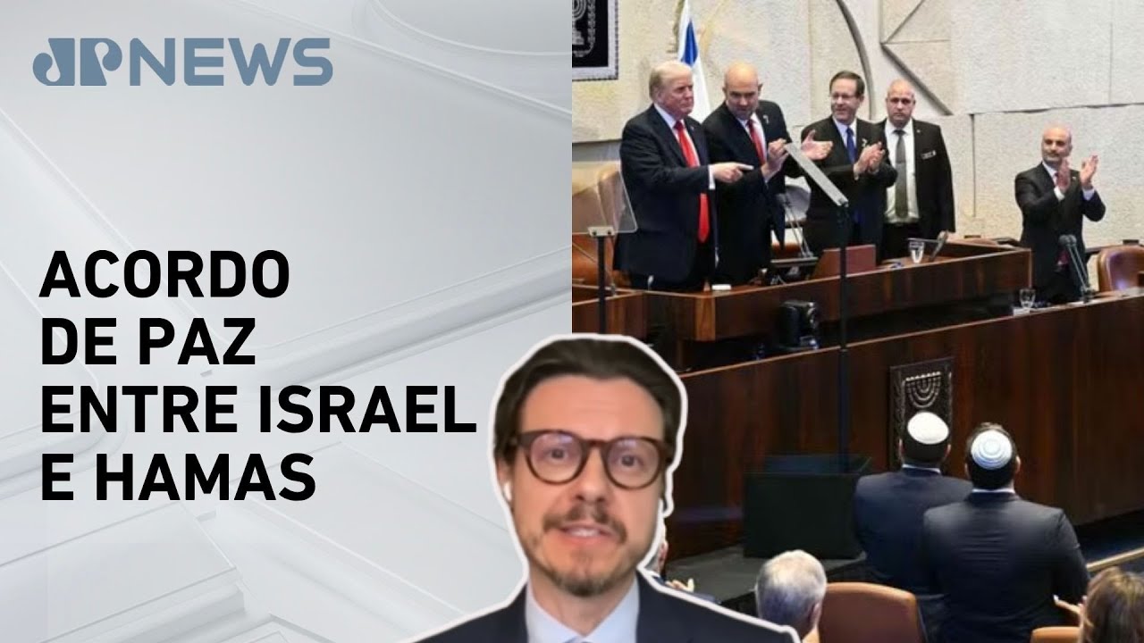 Trump &eacute; ovacionado ao entrar no Parlamento de Israel; Thulio Nassa analisa