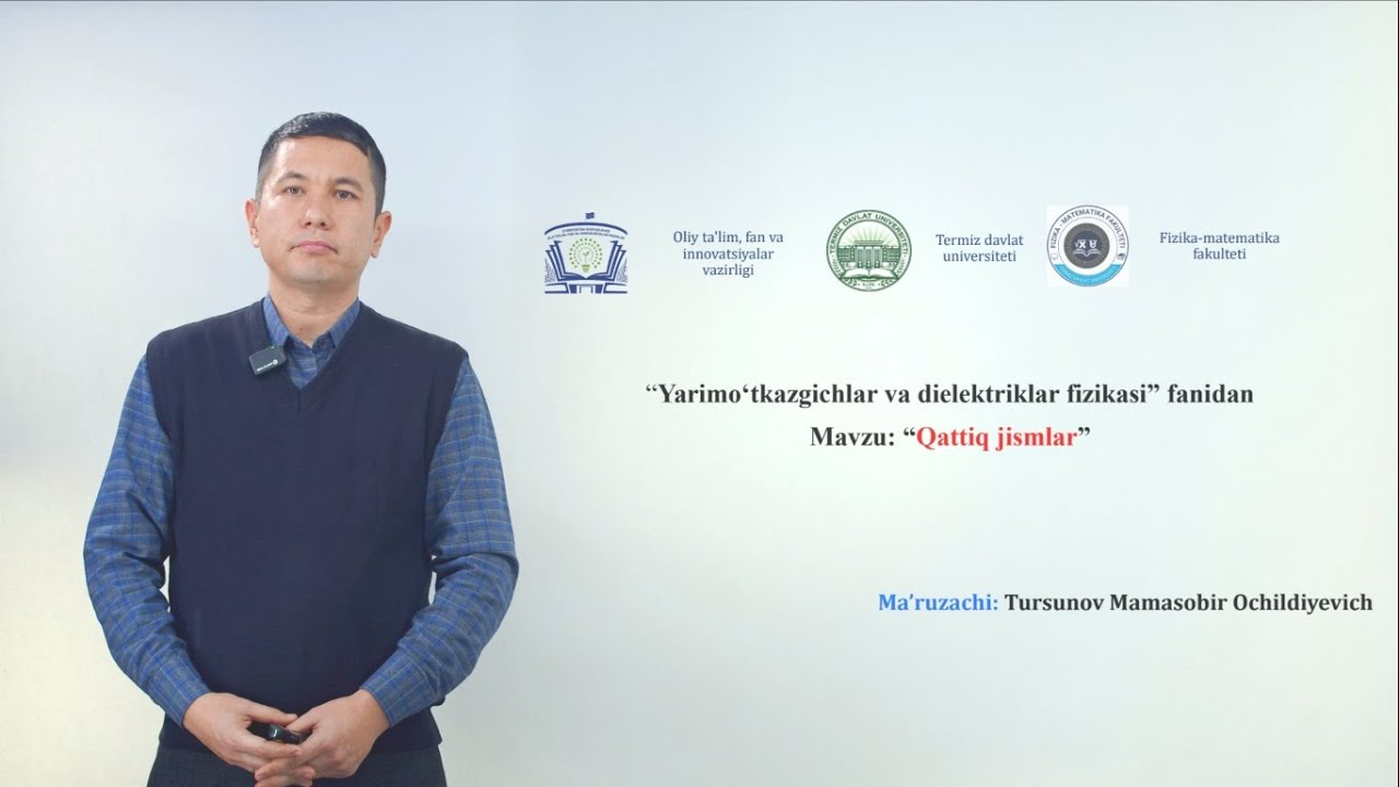 Yarimo'tkazgichlar va dielektriklar fizikasi fanidan 