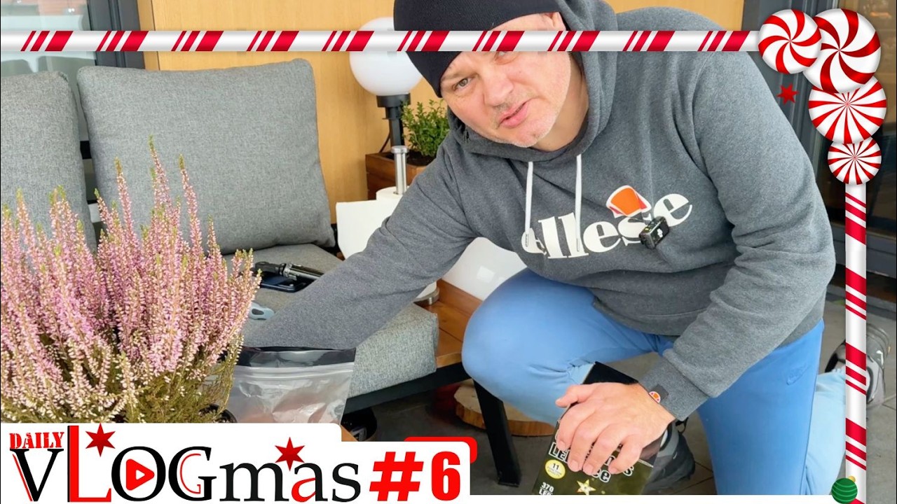 VLOGMAS 6: Dekorujemy BALKON na ŚWIĘTA 🎄 Robimy pyszne ciasto chałwowe 😋 | MARZENA I MAREK