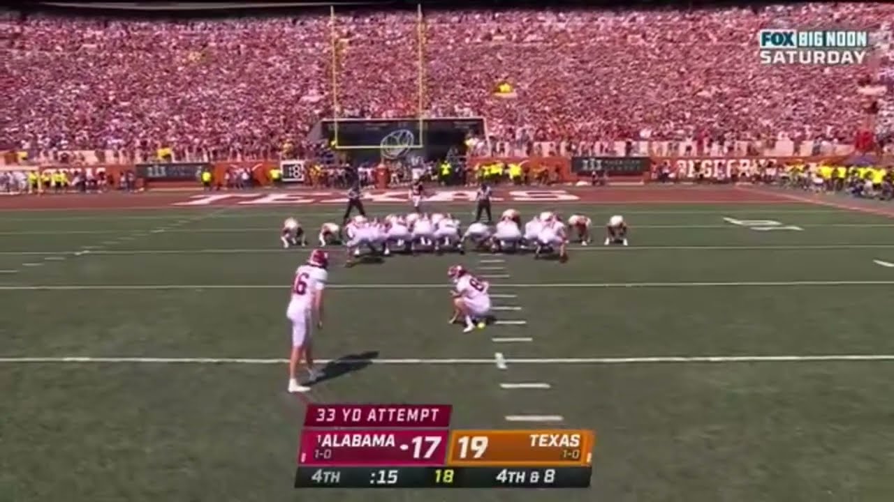 Will Reichard GAME WINNING FIELD GOAL | Alabama vs Texas