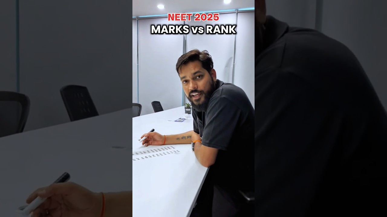 Rank VS Marks - NEET 2025 Results Cutoff