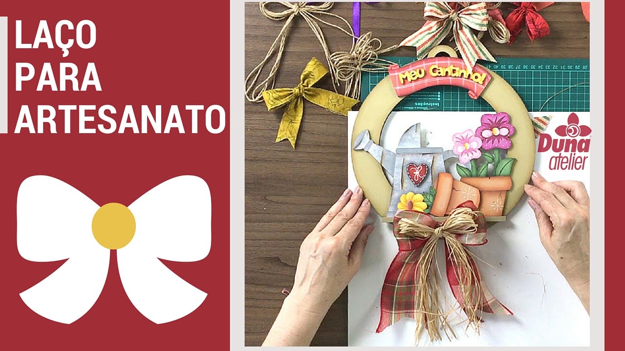 O Laço Básico e Lindo Para Artesanato em Tecido, Rami, Ráfia e Fita
