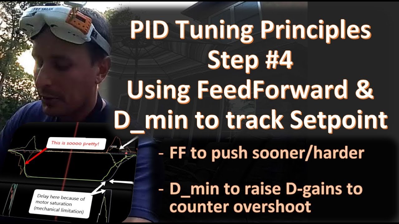 PID Tuning Principles: Step #4 - Tuning FeedForward and D_min to Track Setpoint