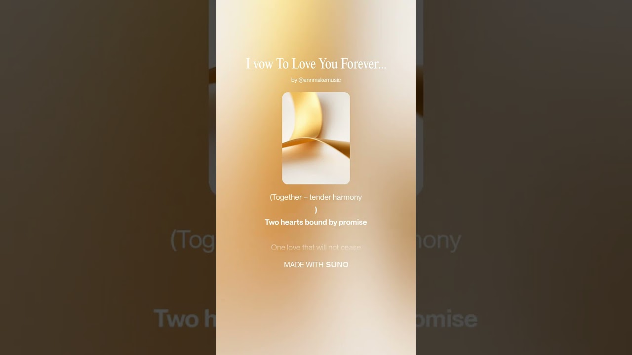 I vow To Love You Forever