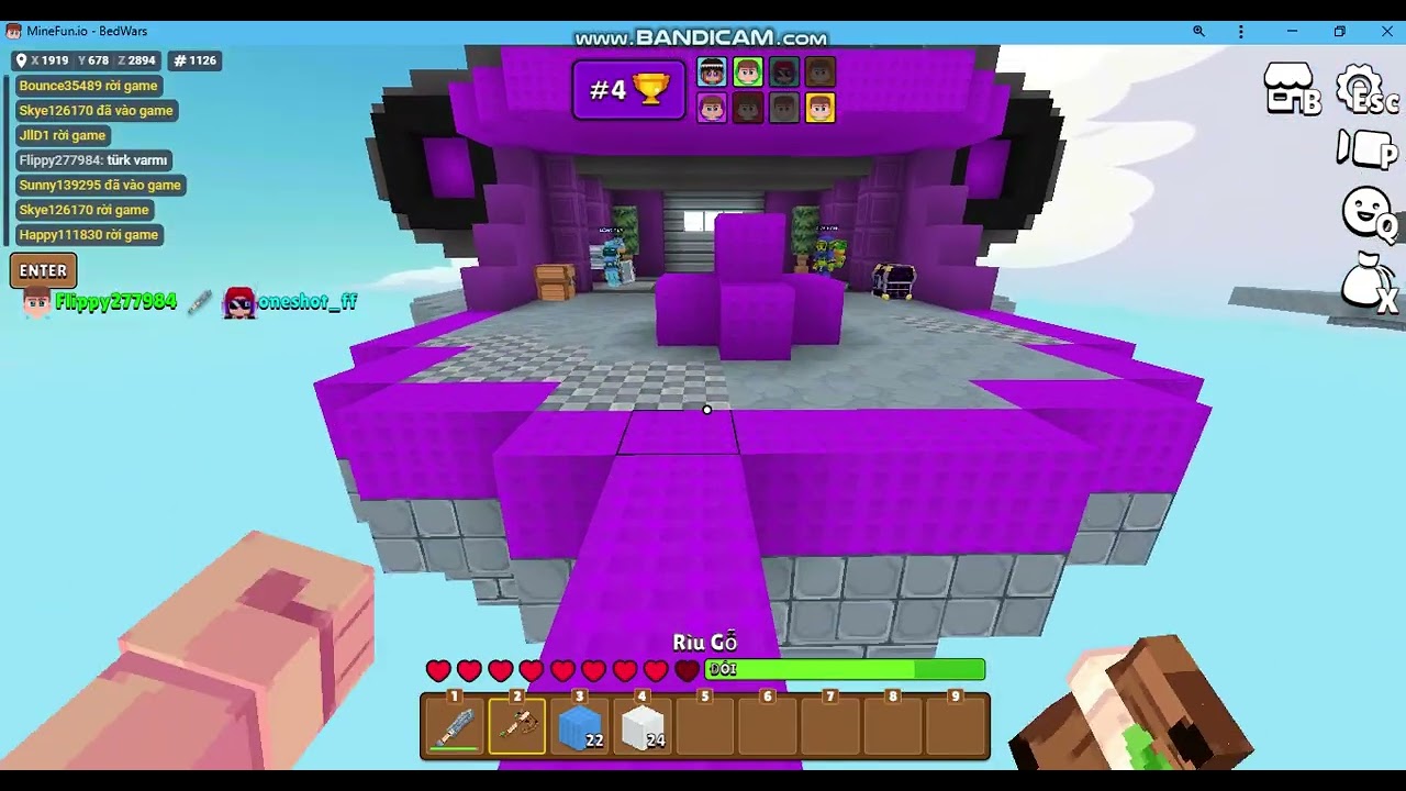 Minefun.io lâu r ko chs Bedwar nhờ