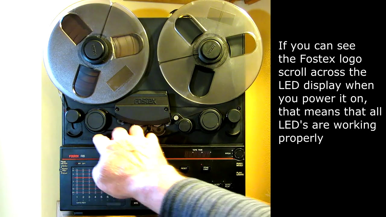 Fostex R8 reel to reel recorder functions demonstration