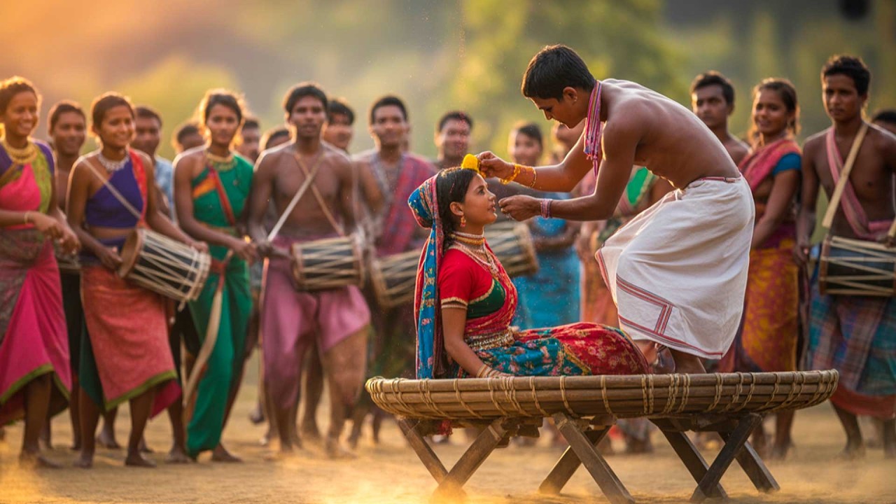 আদি সনাতনী নিয়মে সাঁওতালি বিয়ে | Santali wedding | Bangladeshi tribe wedding