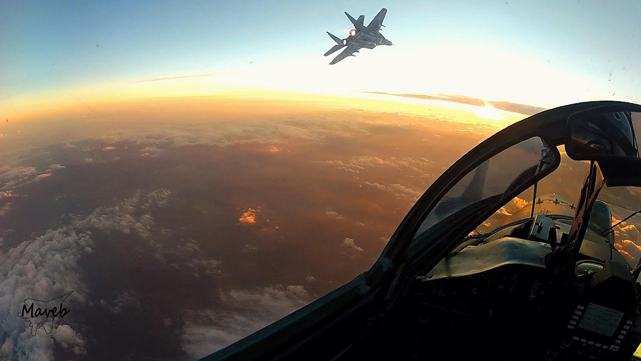 Slovak Air Force and MiG-29 in action,  part 13 climbing to the stratosphere with AB in pair