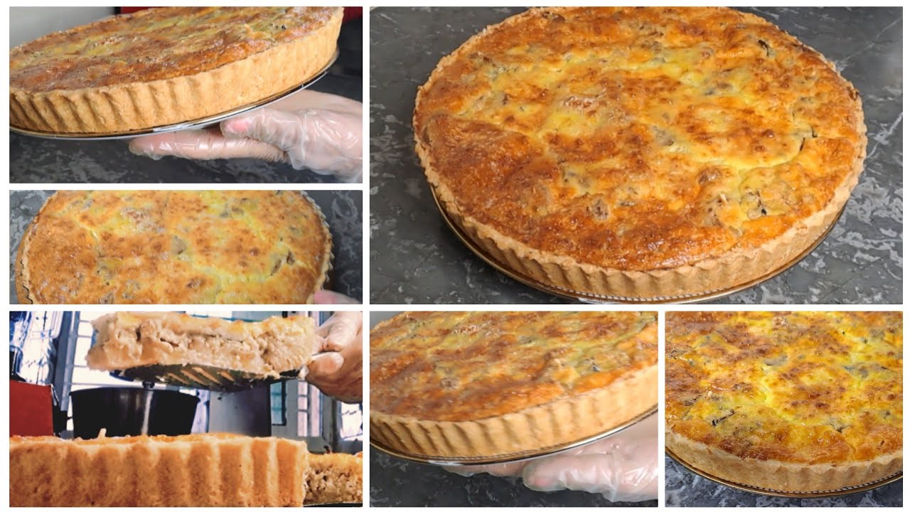 طريقة تحضيركيش بالدجاج والشمبينيوالفطر 😋بطريقة سهلة ولذيذة  حتفظو  فيها في رمضان