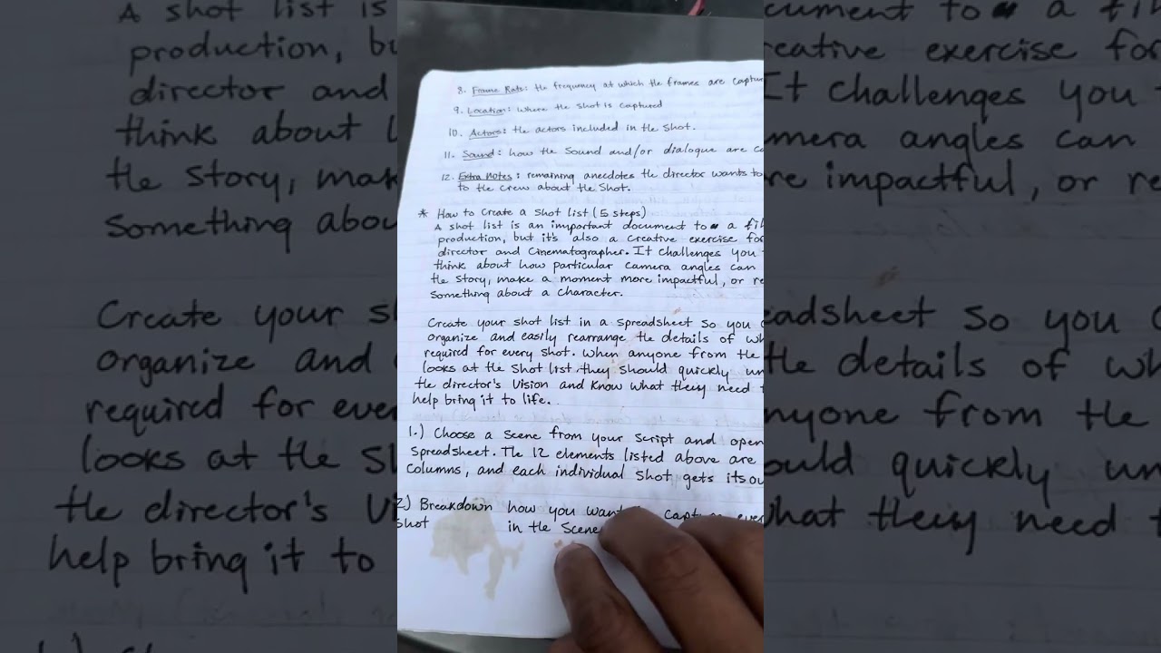 Directing notes (Writing from an alternate perspective)