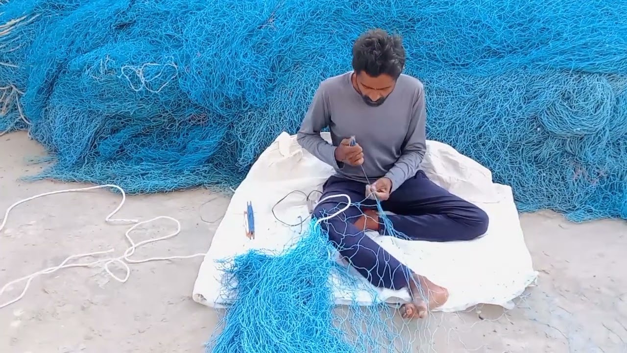 Fishing net making video🐟🐟👍👍👍👍👍#amadtalab18 