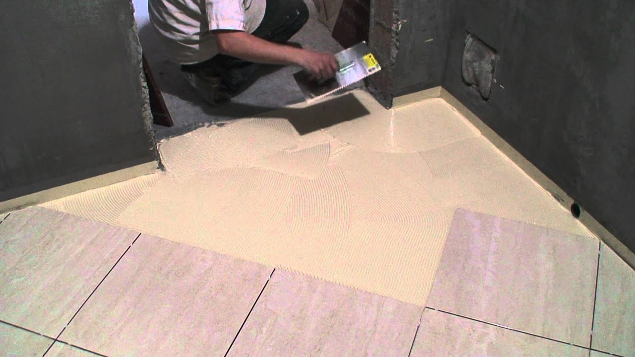 Laying ceramic tile on the floor. Clay Sikabond-T8 (Part 3)
