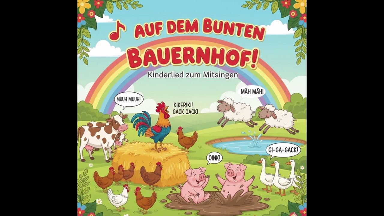 🐮 Auf dem bunten Bauernhof – Das große Mitsing-Lied für Kinder | Kinderlieder 2026