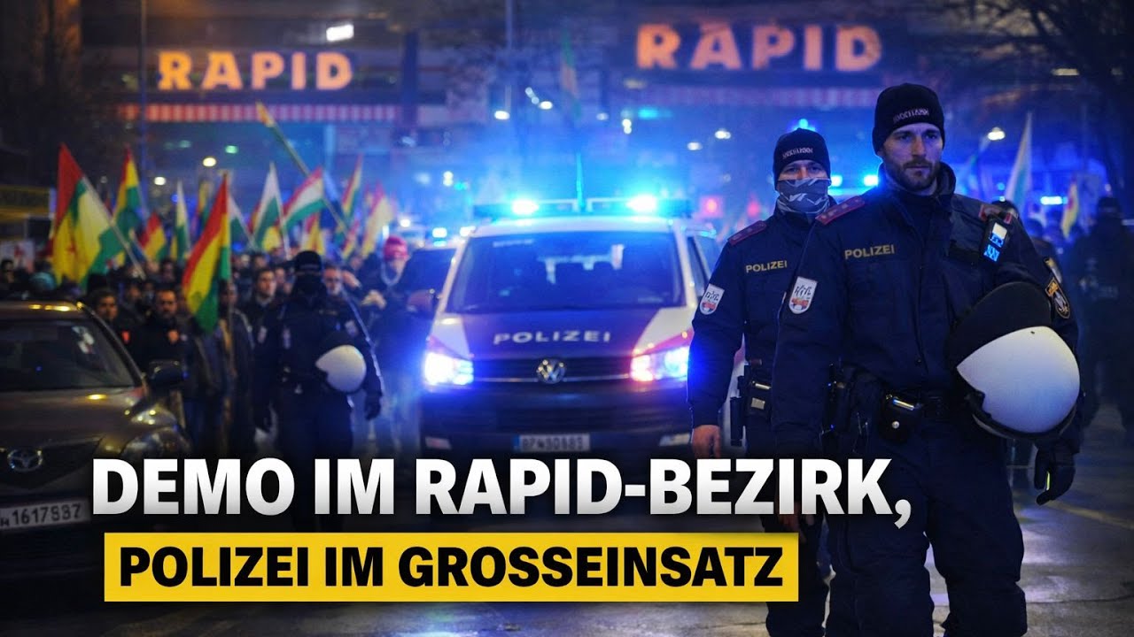 POLIZEI-GROßEINSATZ Wien: Tausende Kurden ziehen durch die grüne Vorstadt