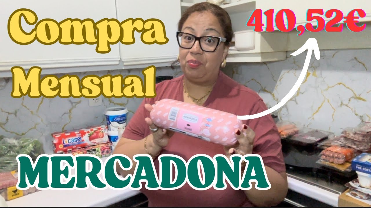 Compra mensual en Mercadona🛒 410&euro; Familia de 4 en Espa&ntilde;a🇪🇸 &iquest;es caro? @ElisHometv