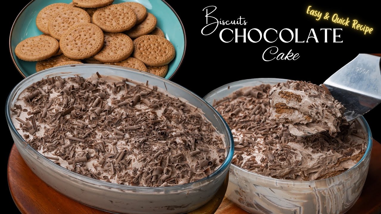 Biscuits Chocolate Dessert Recipe | Biscuits Dessert Recipe | Chocolate Dessert