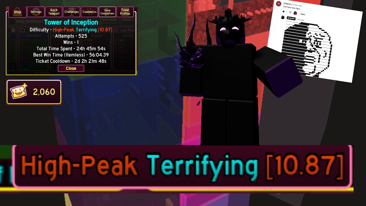 [TERRIFYING] Tower of Inception Completion // 56:04:39 - EToH