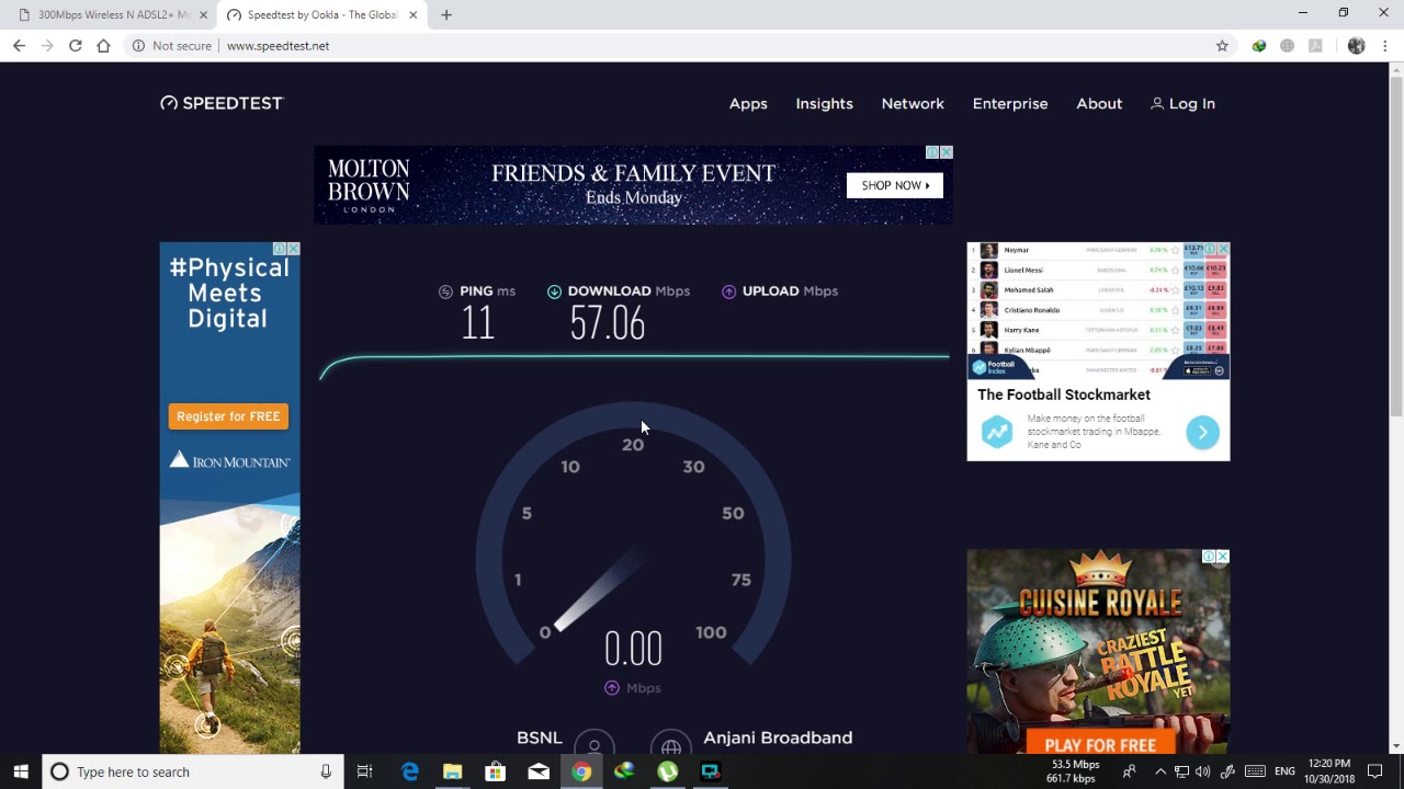 bsnl plan 777 ftth 50mbs speed test