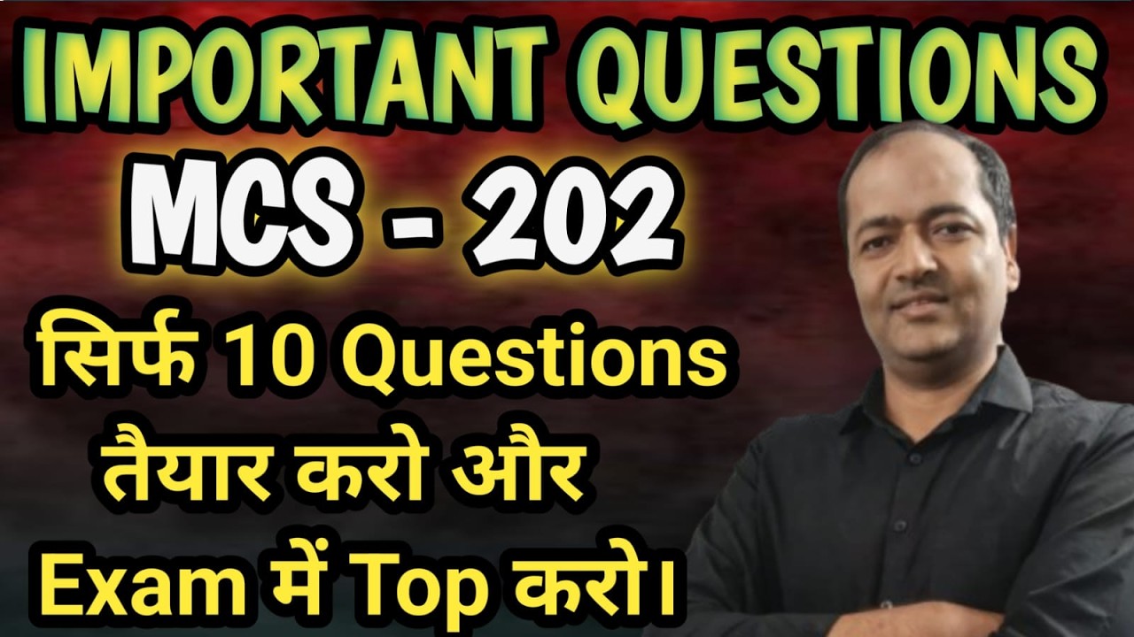 Important Questions Revision Mcs-202/Mcs-012 Computer Organisation #mcs012 #mcs202