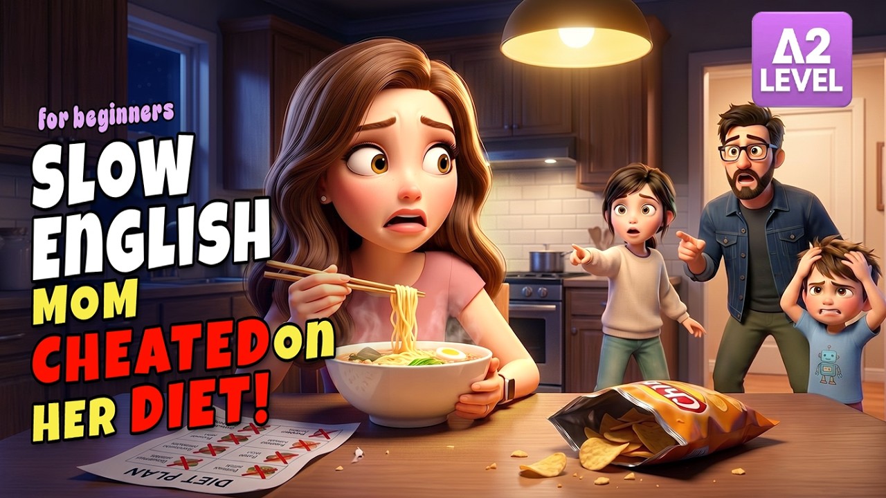 Mom Breaks Her Diet at Midnight | English Listening Story Compilation for Beginners (A1&ndash;A2 Level)