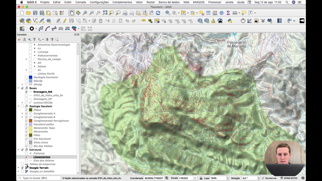 Como calcular direção preferencial ou diagrama de roseta no Qgis 3.0