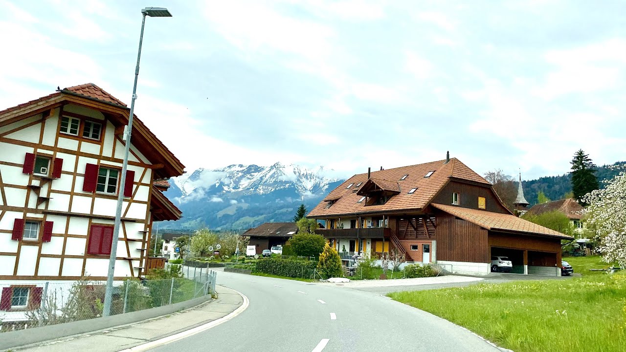 Driving through • Wattenwil •Seftigen to Heimberg | Beautiful Village in Switzerland 🇨🇭| Bern 🍀