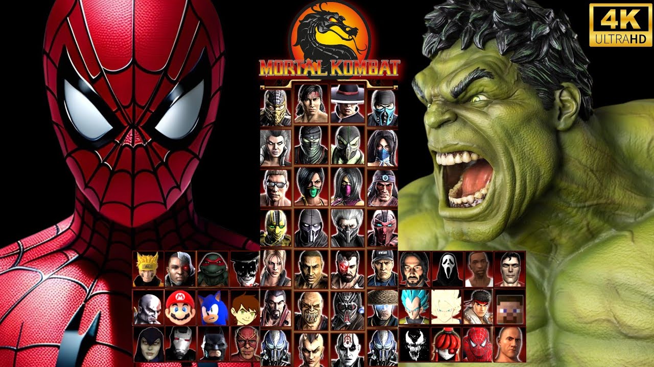 MORTAL KOMBAT 9 | SPIDER-MAN & HULK | HARD TAG LADDER | GAMEPLAY (4K60FPS)