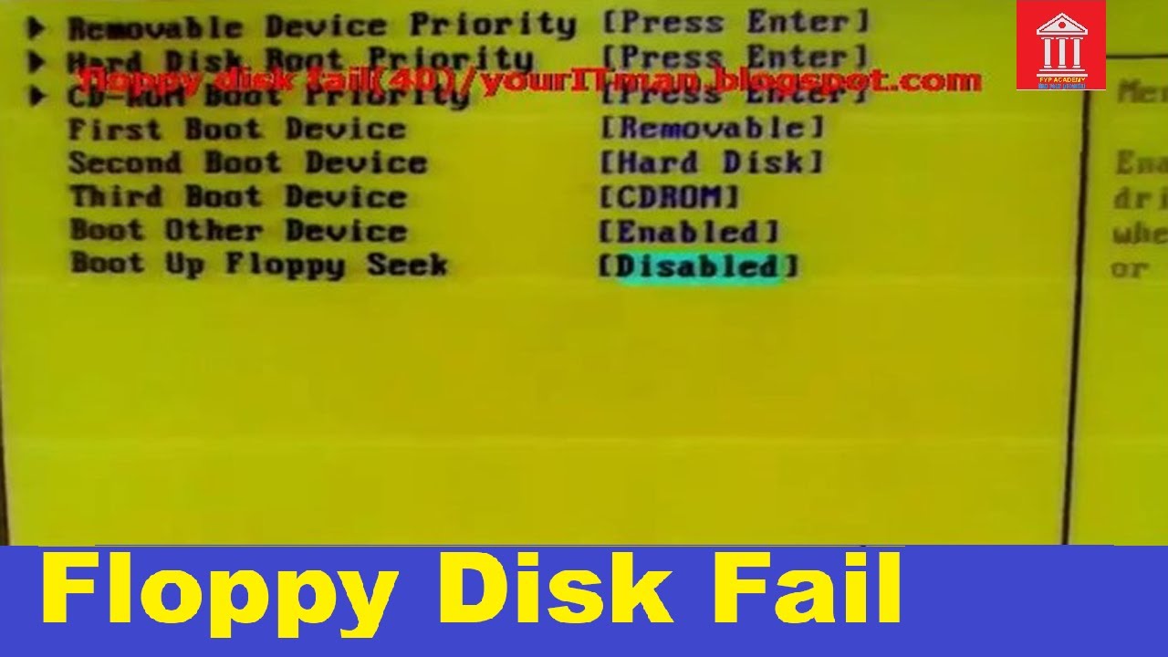 Floppy disk fail(40)