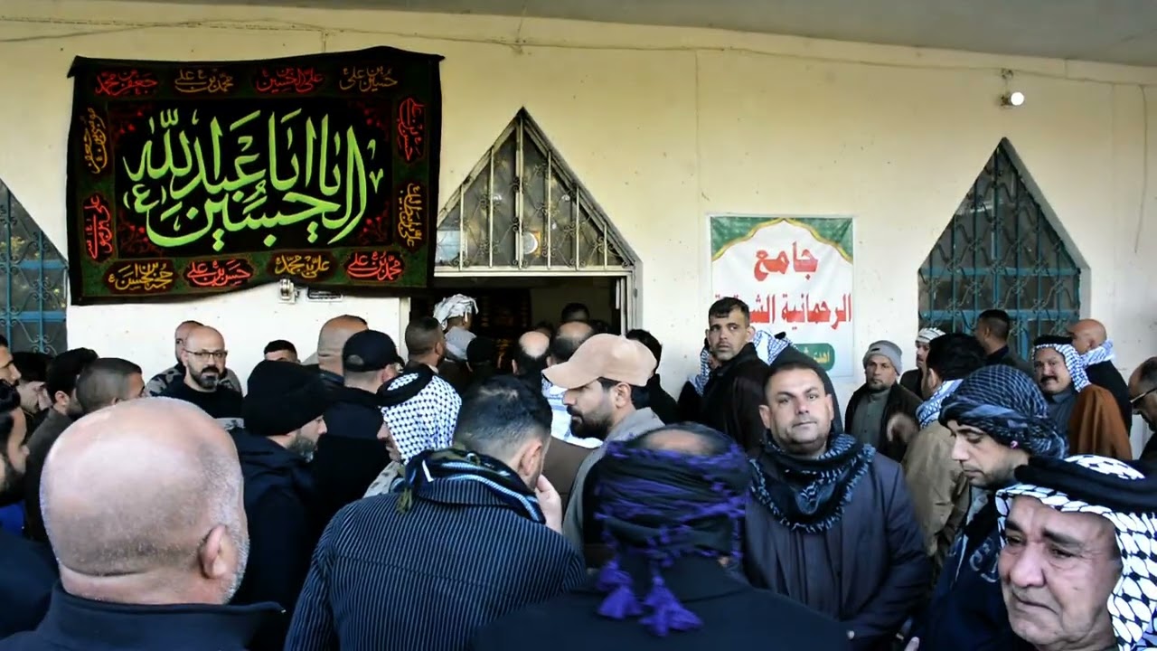 تشييع جثمان الشيخ الحاج عالي عبيد الدفار رئيس عشائر بني عجيل  بحضور جمع غفير من وجهاء وشيوخ العشائر 
