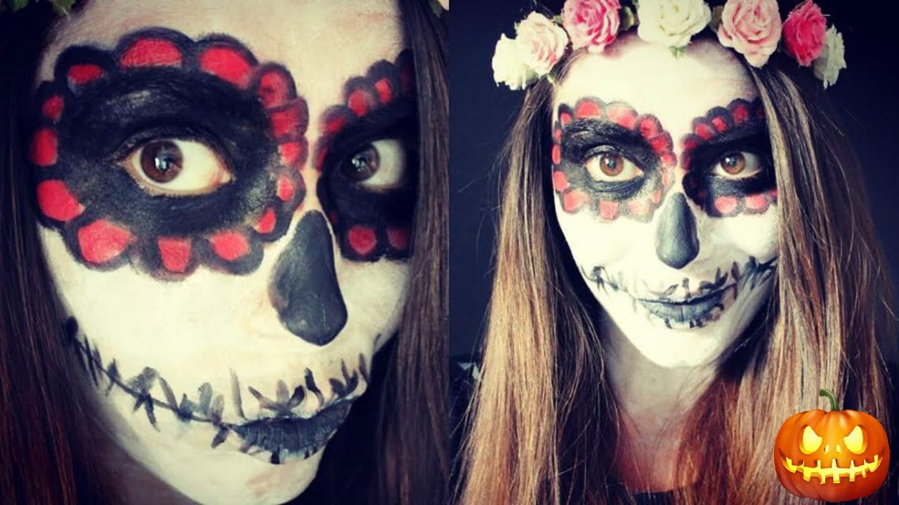 Sugar Skull ☠ Halloween Makeup Tutorial ☠ | TRUCCO HALLOWEEN FACILE