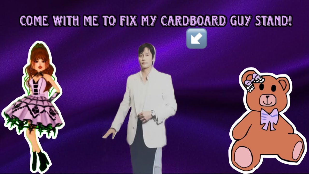 Come with me to fix my cardboard guy stand! 