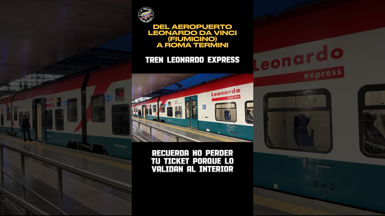 Del #Aeropuerto #Fiumicino a #Termini #Roma por tren #LeonardoExpress #Trenitalia #Italia #Italy