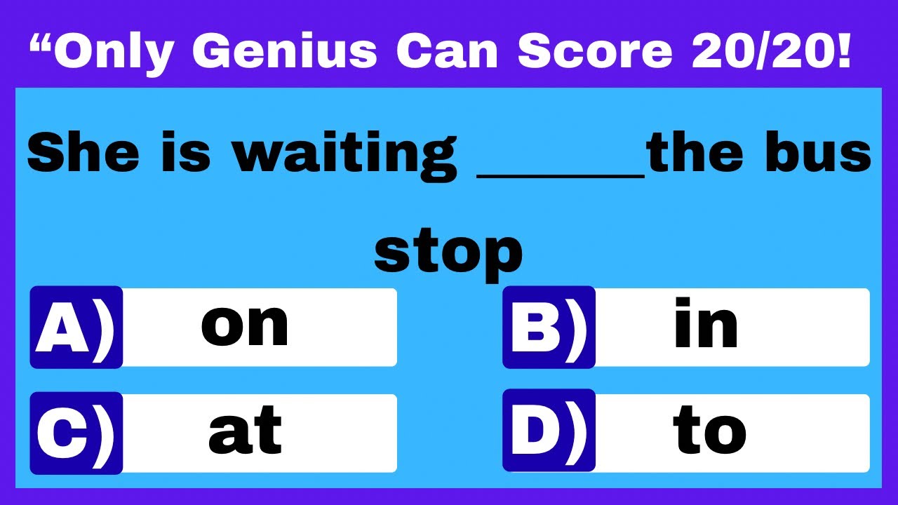 Only Geniuses Can Score 20/20! 🧐Prepositions Quiz Challenge #generalknowledge #englishtest #gkfacts 