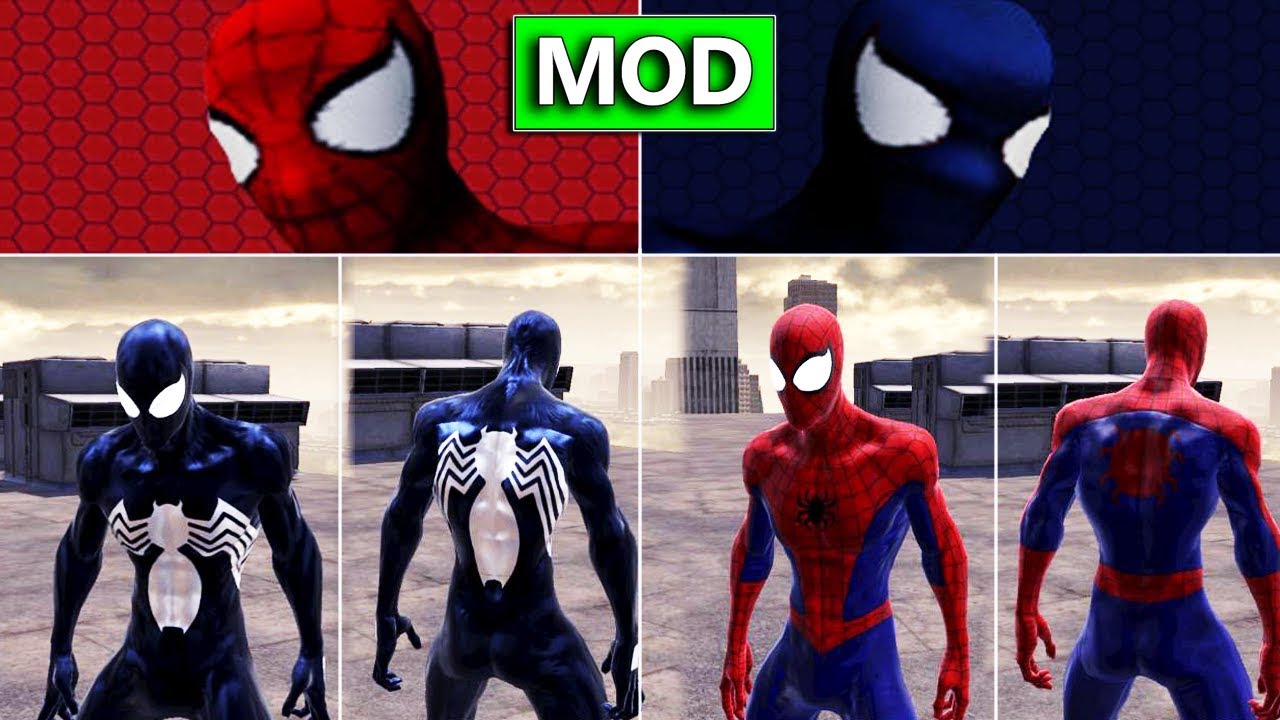 Spider-man PS1 Costumes on Web of Shadows (Spider-man Web of Shadows Mod)