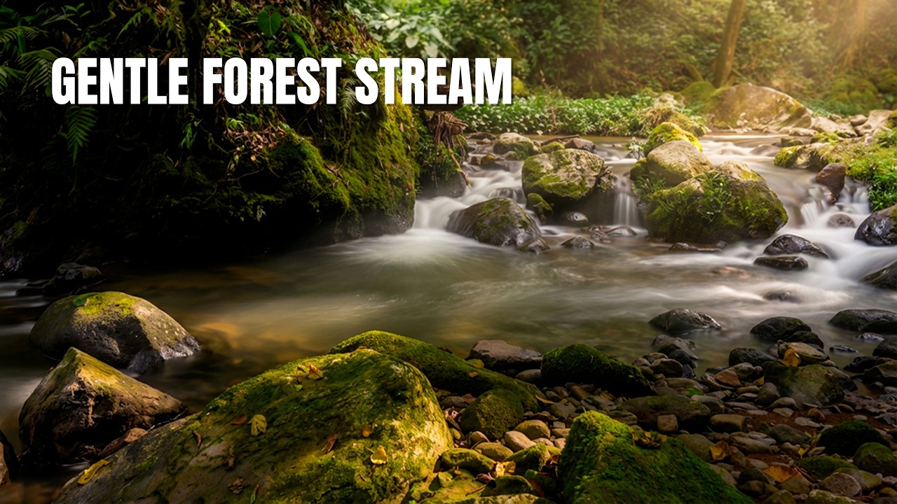 Forest Sunset River Sounds  • Deep Sleep • Healing Water • No Music