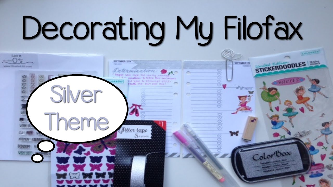 Decorating My Filofax - Silver Theme