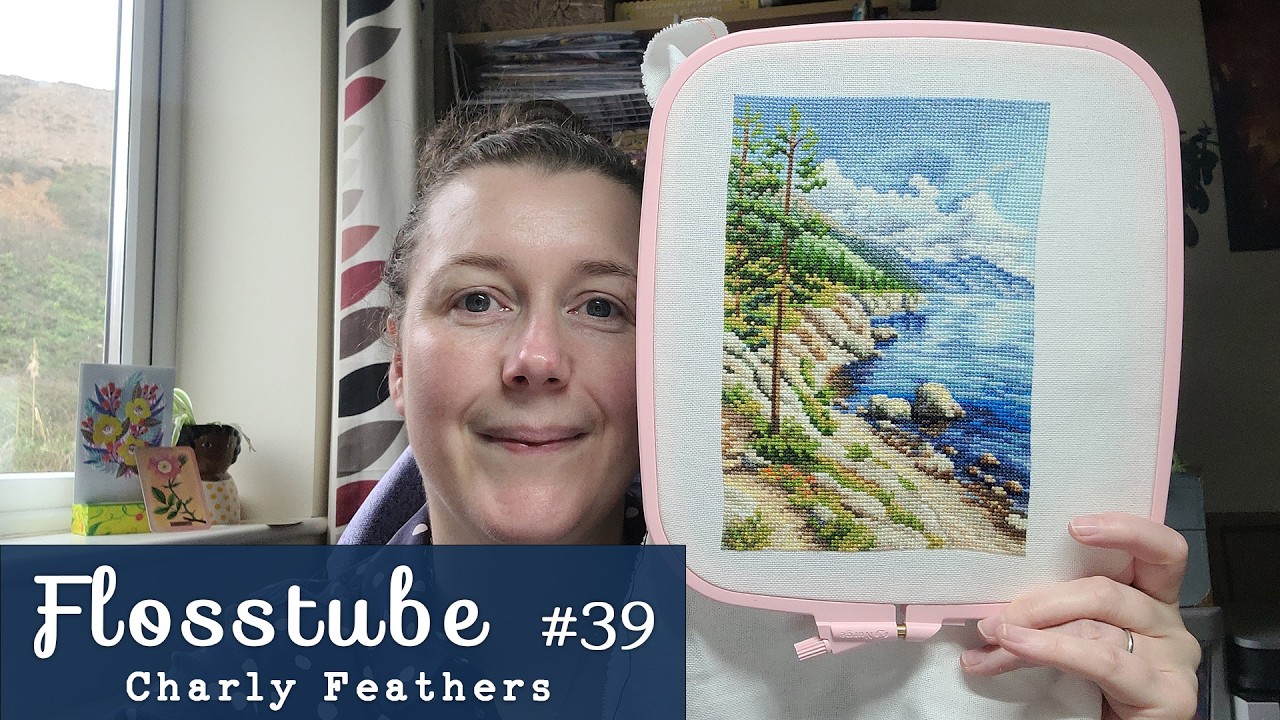 Flosstube #39 - Gorgeous full coverage WIPs &  Yasmin's Made With Love Quarterly Spring box,