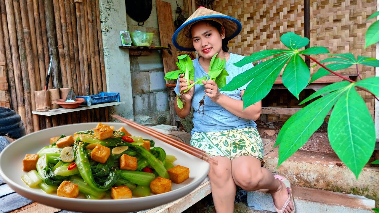 MASAKAN KAMPUNG TUMIS SAYUR PAKCOY CAMPUR TAHU PUTIH GORENG @SalsaCamping2 