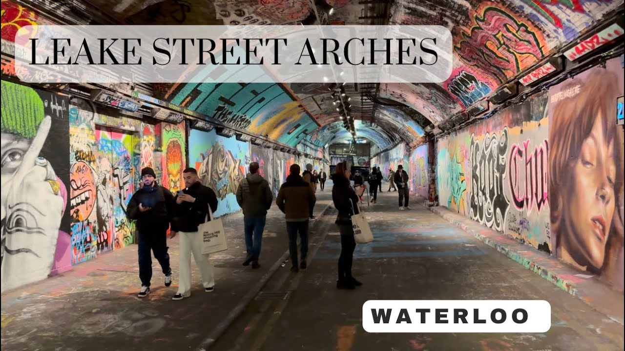 🎨 Leake street Arches: Exploring London's Urban Canvas: Evening Stroll through Graffiti Tunnel🌆