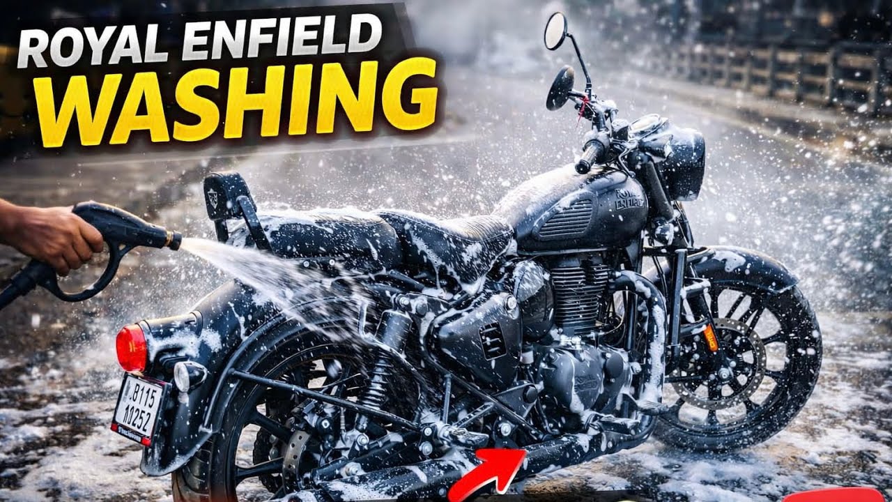 Royal Enfield Washing ✅ // classic 350 // Bullet 350 Royal Enfield classic 350 stealth black 
