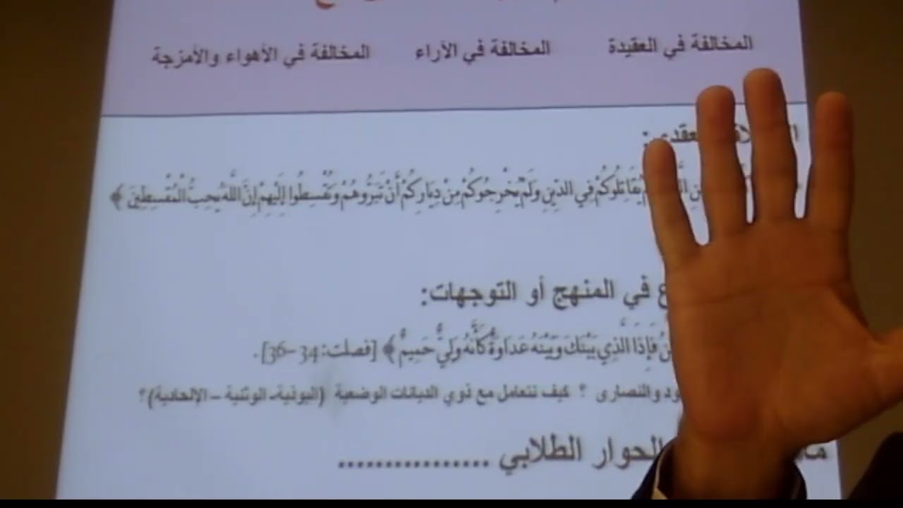 العلاقة مع الآخر: الأمة والآخر،  المسلم وعلاقته مع غير المسلم، ومع أخيه المسلم وإن اختلف معه فكريًّا