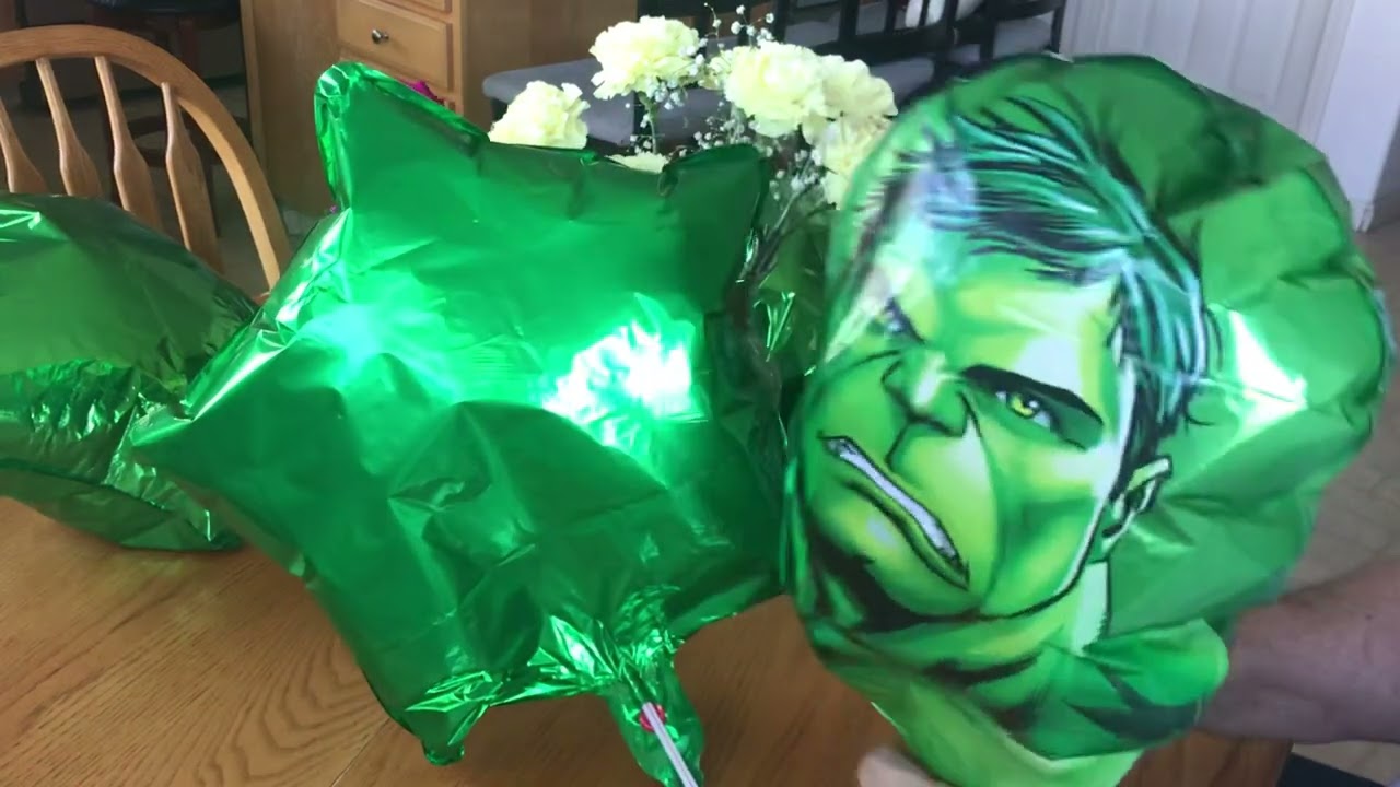 TransferringHelium from Mylar balloon to the Hulk￼