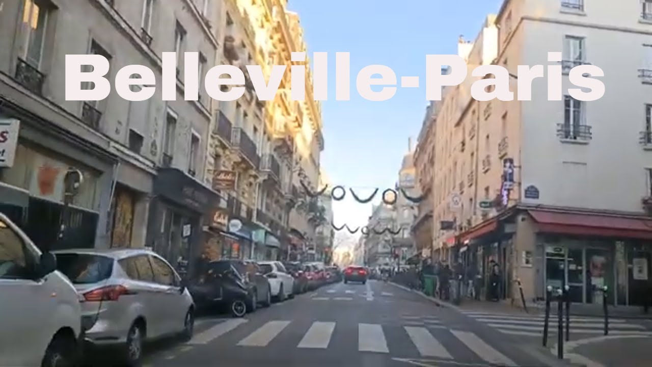 Belleville-Paris 4K- Driving- French region