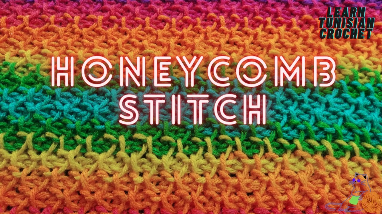 how to crochet honeycomb stitch baby blanket | Tunisian crochet purl stitch crochet scarf etc.