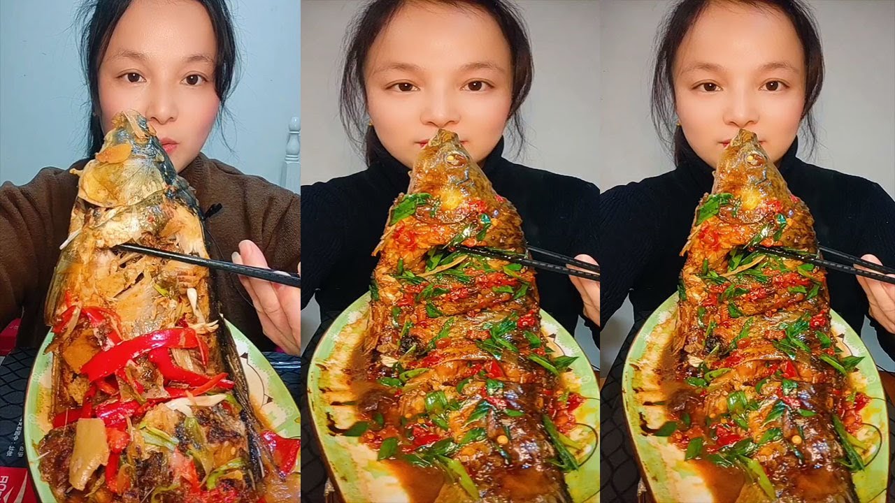Spicy Fish Curry & Fish Fry Mukbang | 생선구이·생선조림 먹방 | Chinese Mukbang Real Sound