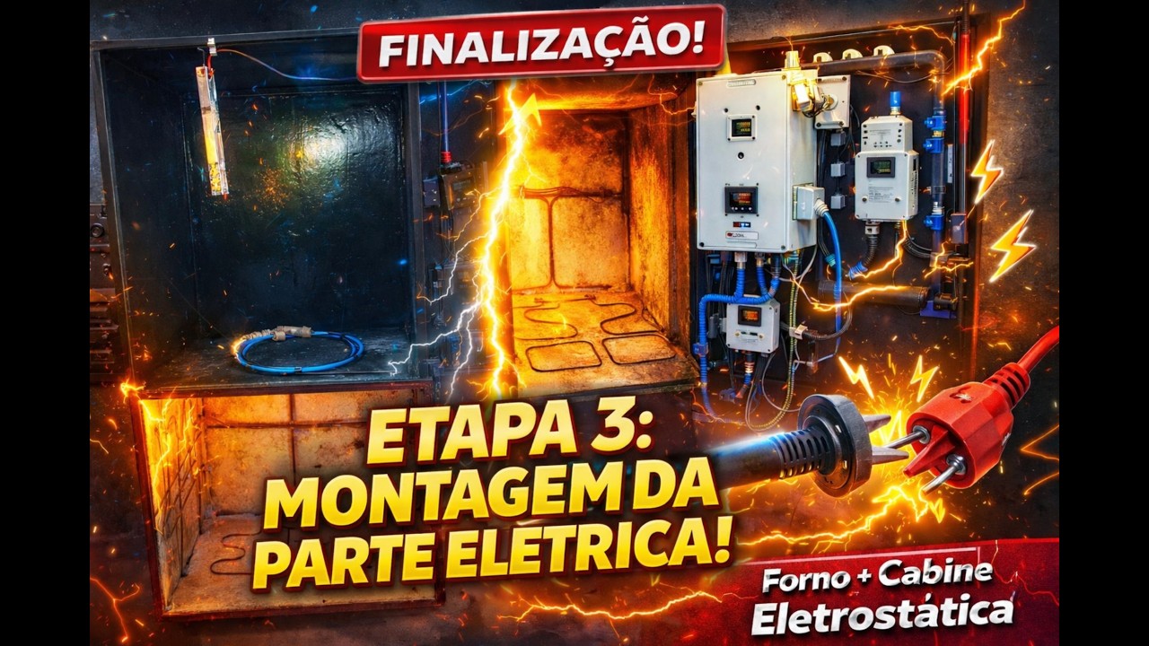 ETAPA 3 FINALIZAÇÃO: Montagem da Parte Elétrica do Forno + Cabine Eletrostática Caseira
