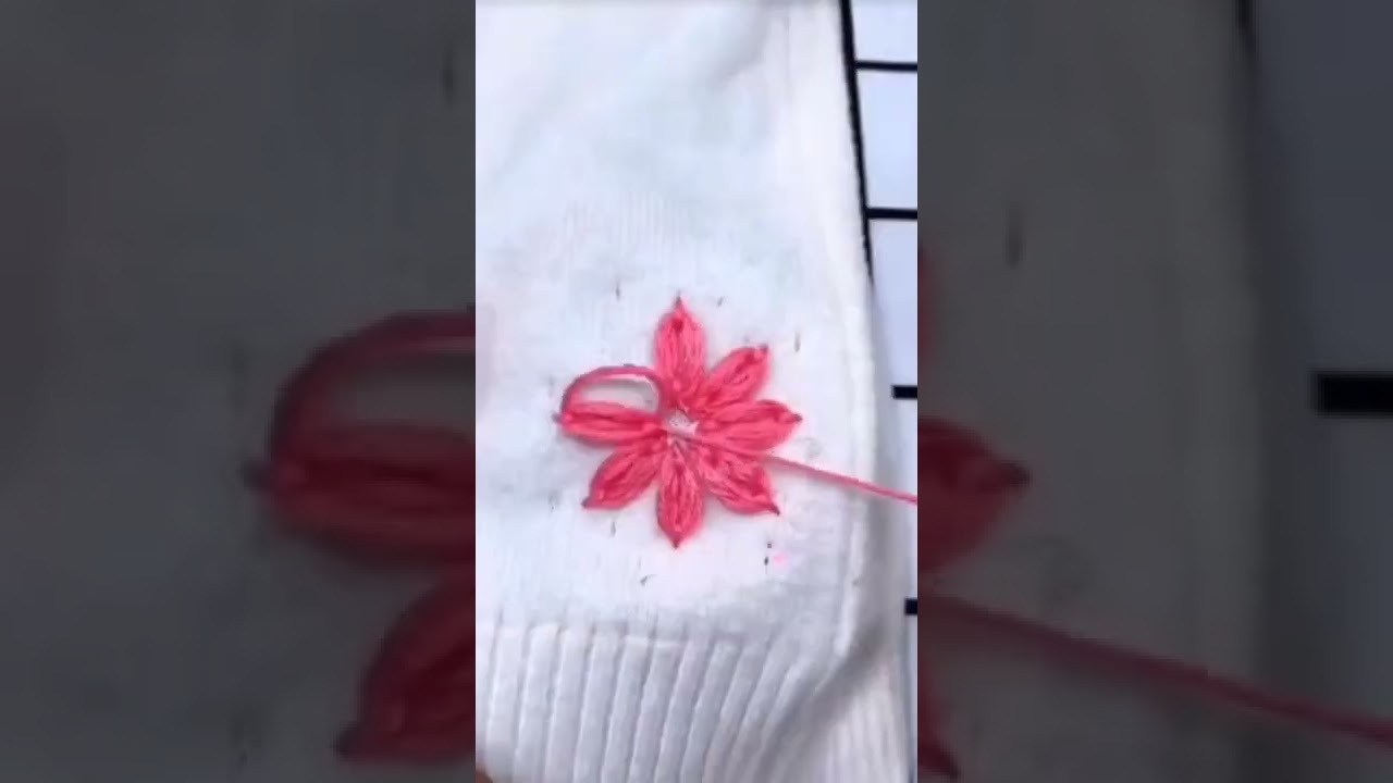 Repair a hole in a sweater with embroidery When it's sweater season!