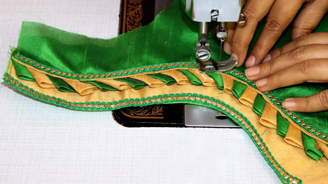 Cotton Saree Blouse Back Neck
